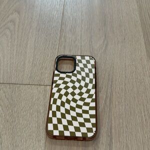 Casetify+IPhone Case+Checkered+Green+off white+EUC+Limited Color